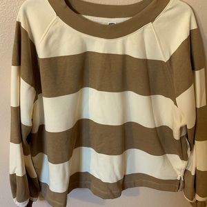 Cozy Beige & White Sweater